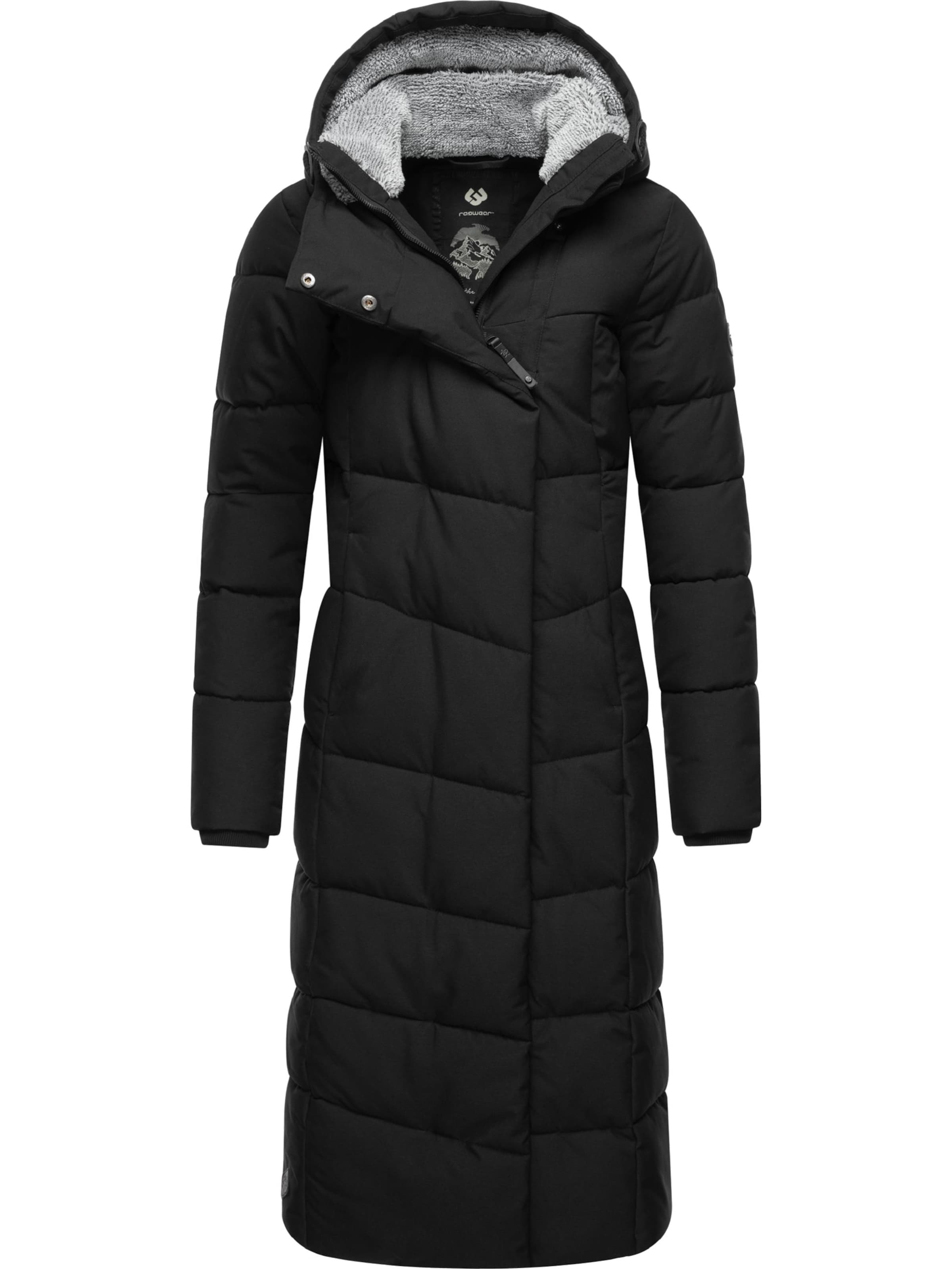 Ragwear Wintermantel 'Pavla' in Schwarz: Vorderseite