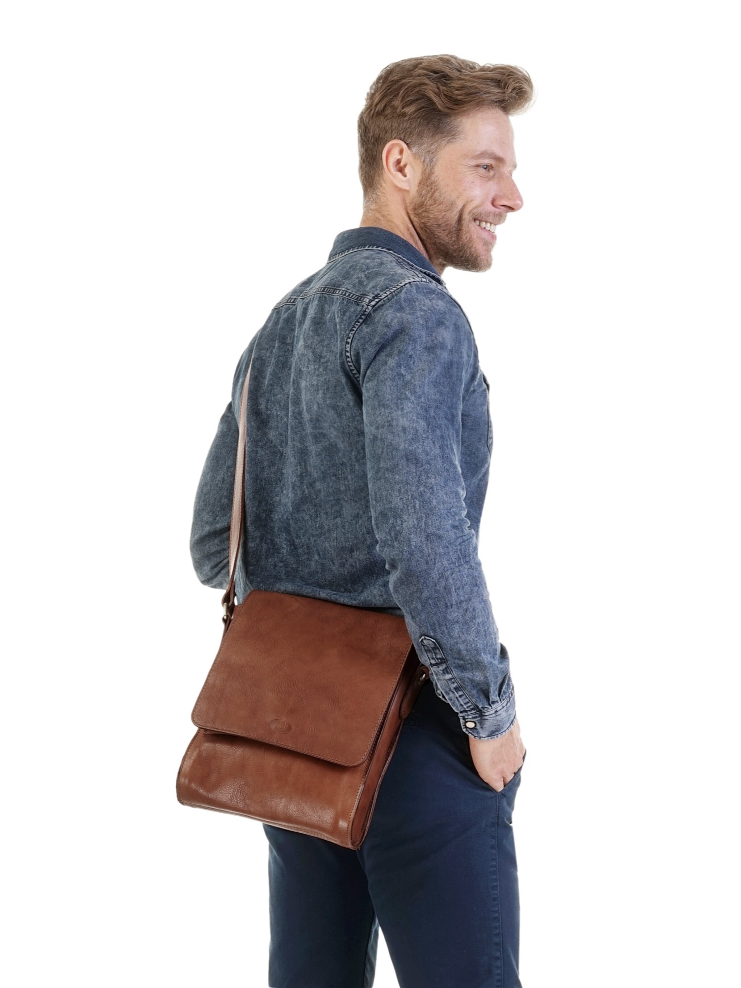 Sac à bandoulière piké en marron