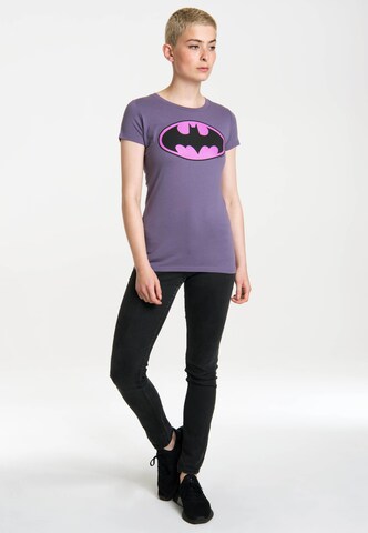 LOGOSHIRT Regular Fit T-Shirt 'Batman' in Lila