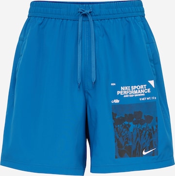 NIKE - Regular Calças de desporto em azul: frente