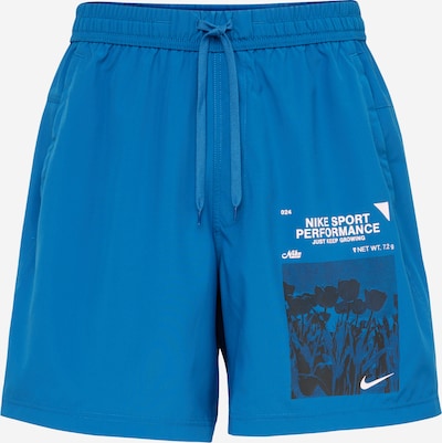 NIKE Workout Pants in Blue / marine blue / White, Item view