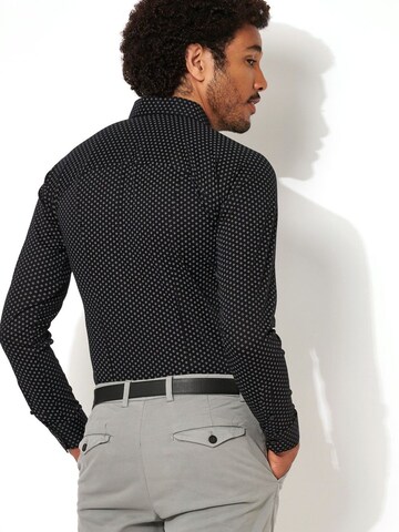 DESOTO Slim fit Button Up Shirt 'Kent' in Black