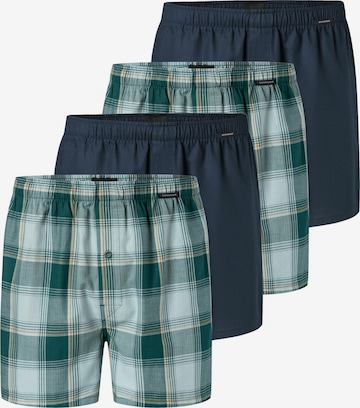 SCHIESSER Boxer shorts 'Web' in Blue: front