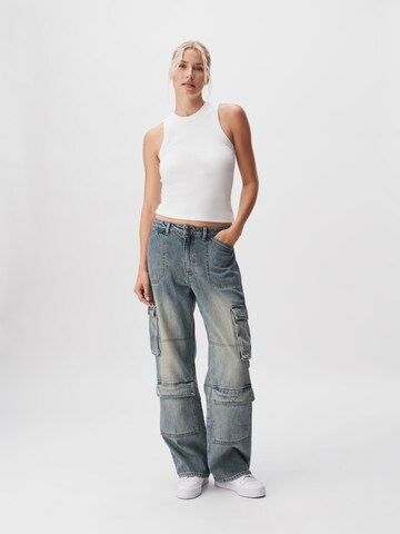 LeGer by Lena Gercke Wide leg Τζιν cargo 'Ashley' σε μπλε