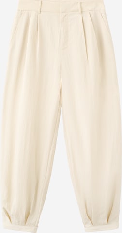 MANGO Tapered Laskoshousut 'Lirio' värissä beige: etupuoli