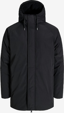 JACK & JONES Talviparka 'JJEWood' värissä musta: etupuoli