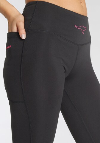 KangaROOS Skinny Workout Pants in Black