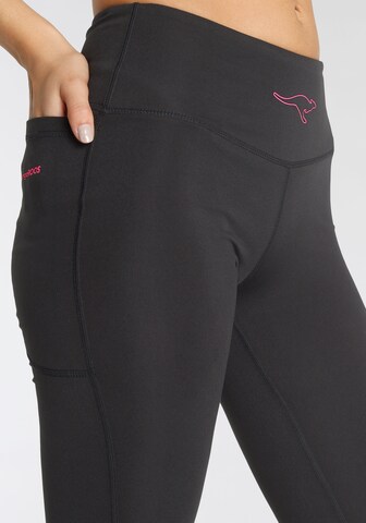 KangaROOS Skinny Sporthose in Schwarz