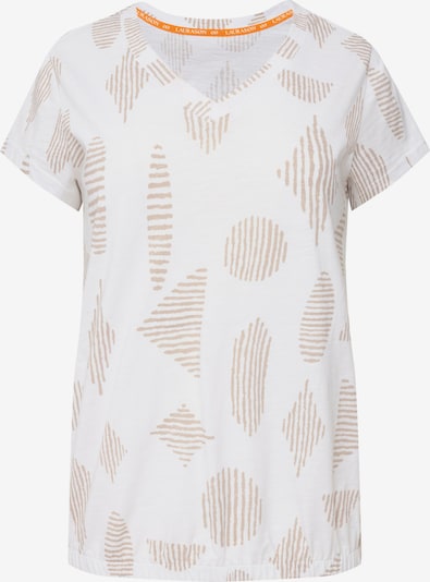 LAURASØN T-shirt en beige / blanc, Vue avec produit