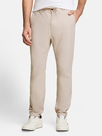 TOM TAILOR Regular Chino trousers in Beige: front