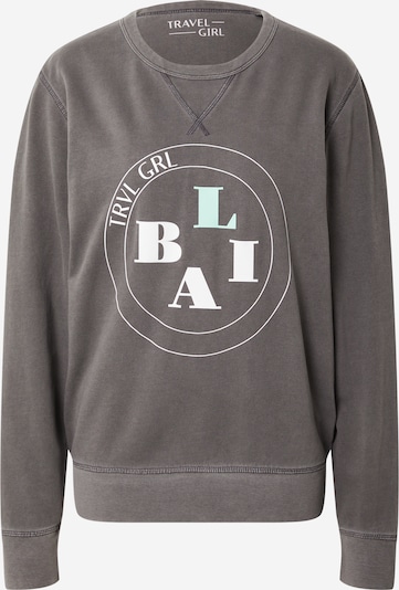 Travel Girl Sweat-shirt 'Bali' en gris / blanc, Vue avec produit
