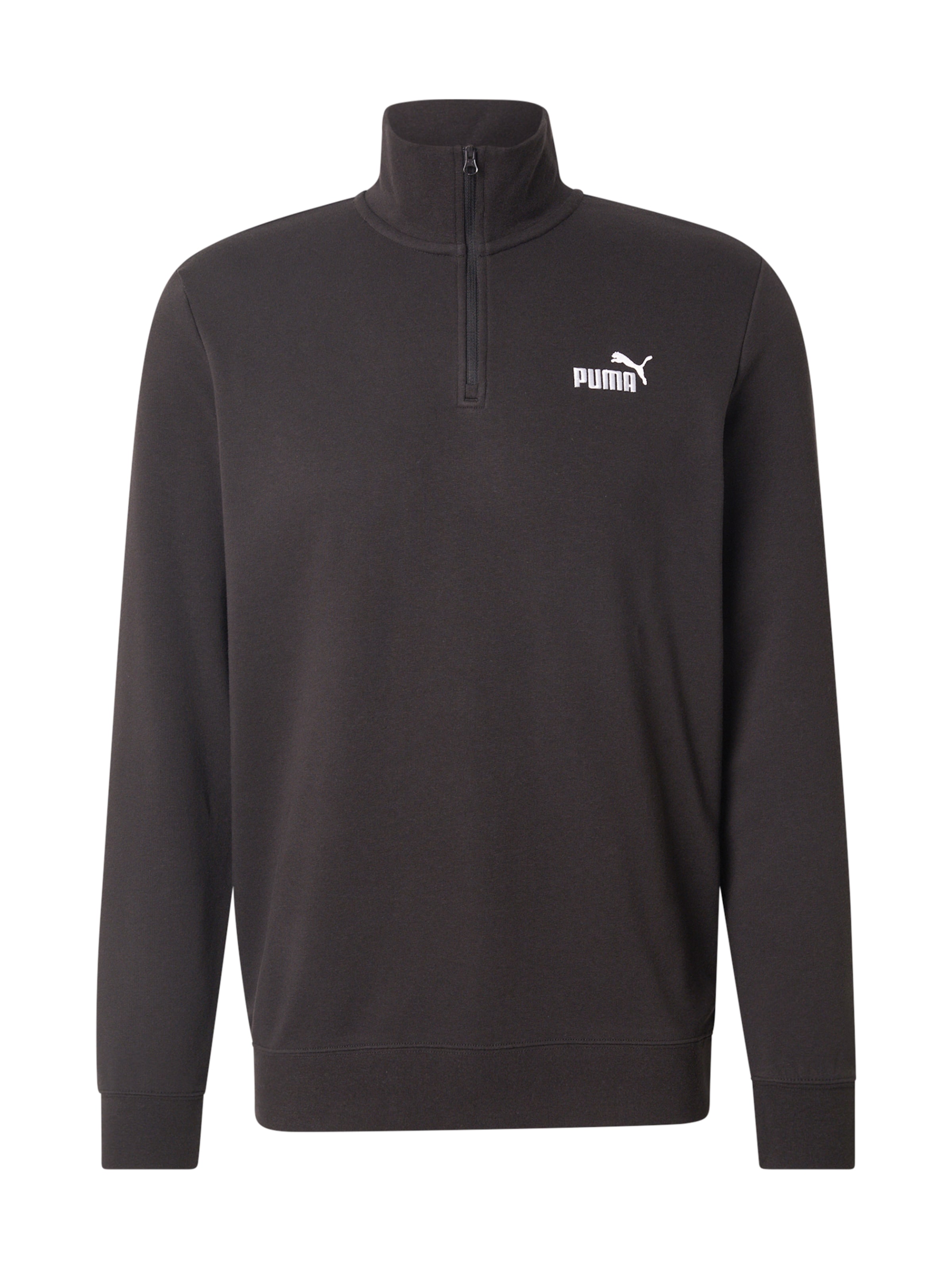 PUMA Sportsweatshirt 'ESS No. 1' in Schwarz: Vorderseite