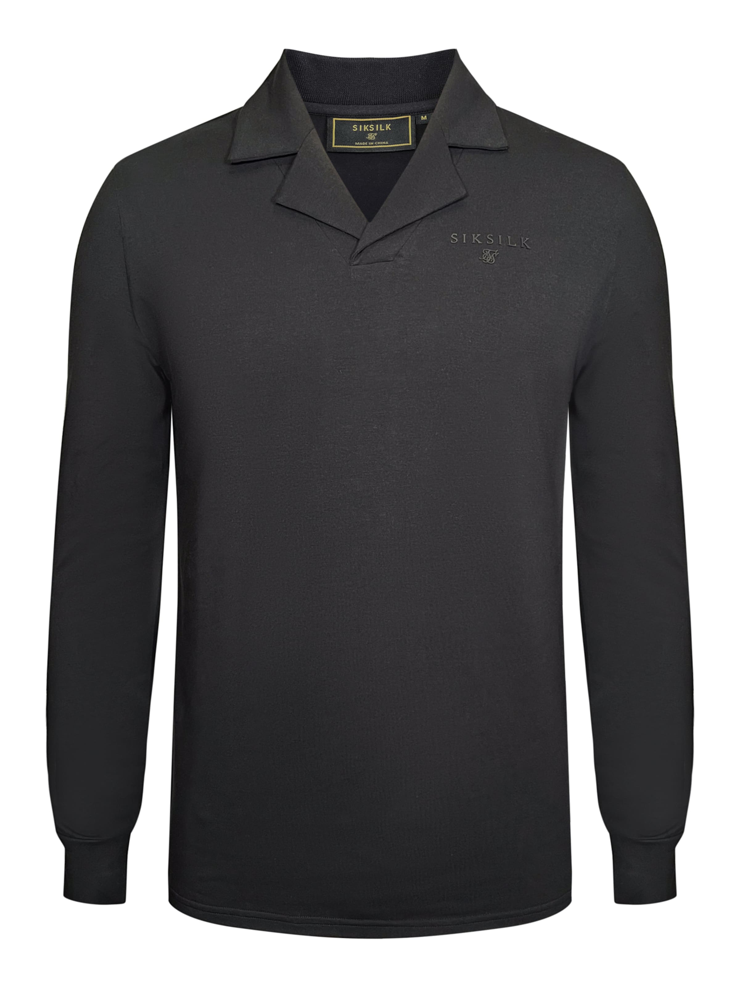 SikSilk Shirt in Black: front