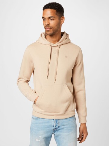 Sweat-shirt 'Premium Core' G-Star RAW en beige : devant