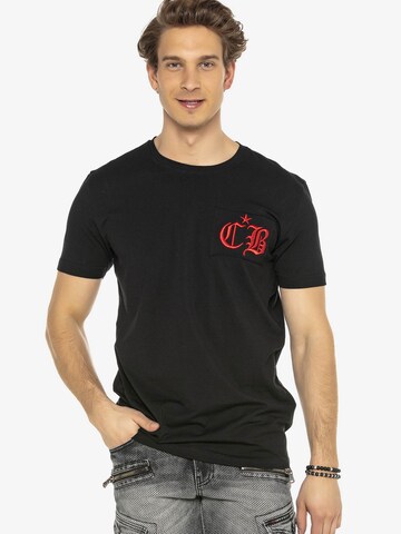 T-Shirt CIPO & BAXX en noir : devant