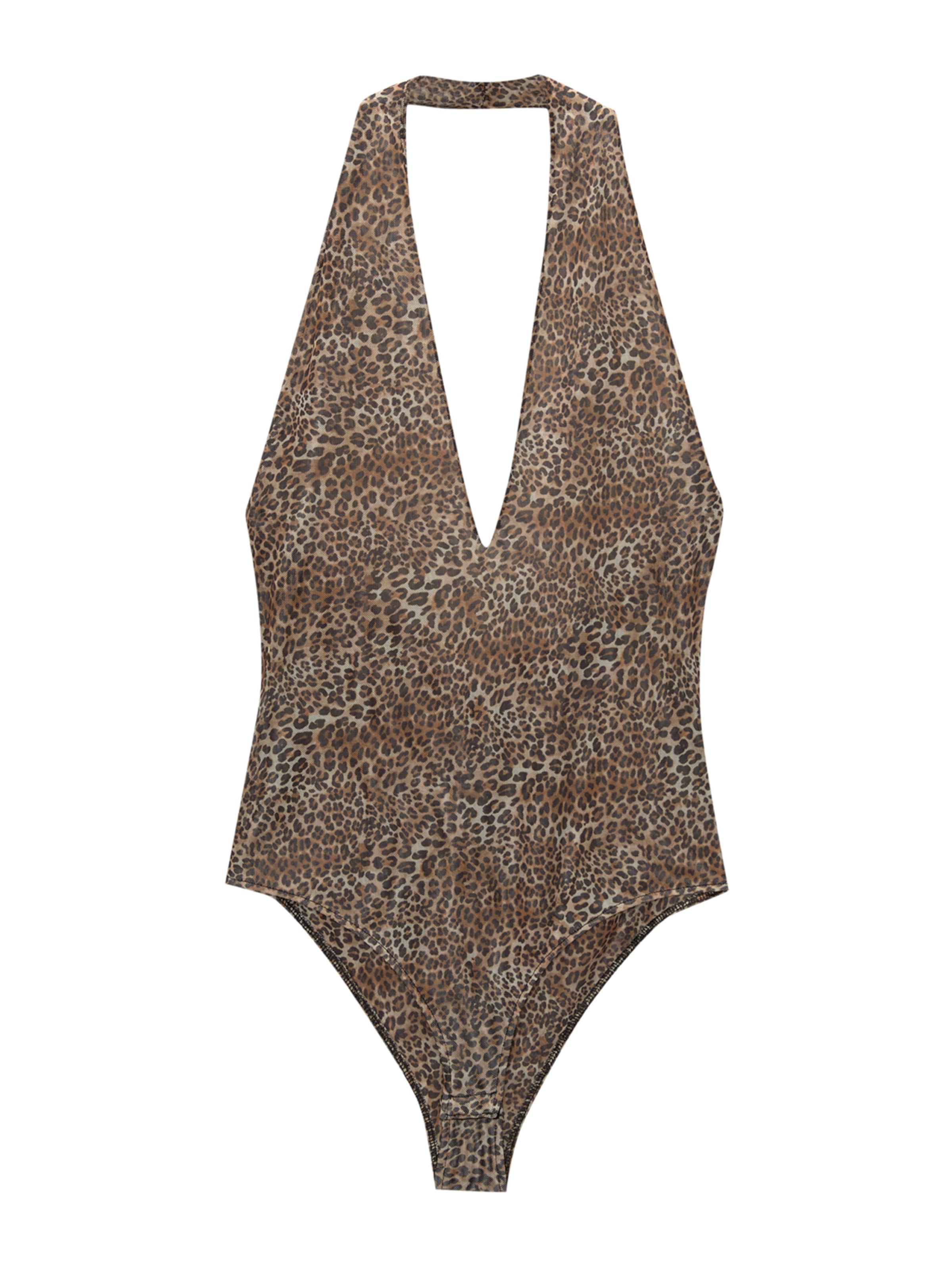 Pull&BearBodi majica - smeđa boja: prednji dio