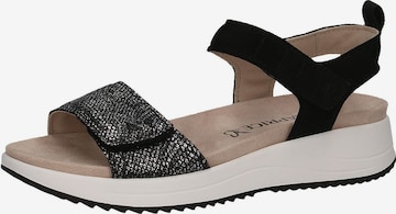 CAPRICE Sandals in Black: front