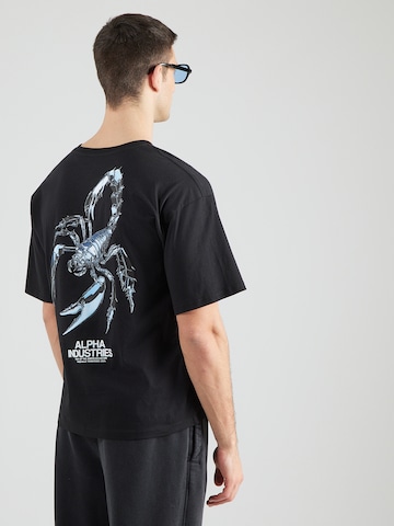 ALPHA INDUSTRIES Футболка 'Scorpion Cyborg' в Черный: спереди