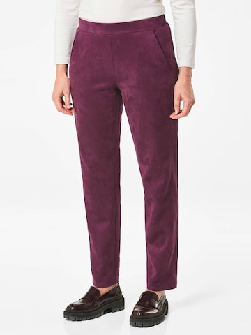 Goldner Slimfit Broek 'LOUISA' in Rood