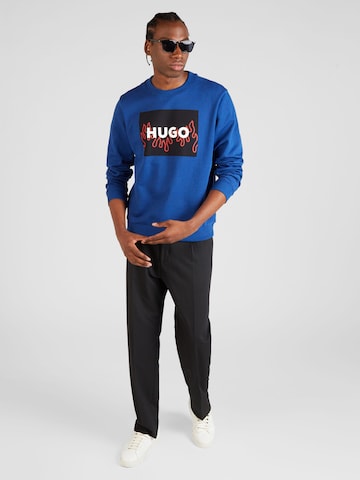 HUGO Sweatshirt 'Duragol' in Blauw