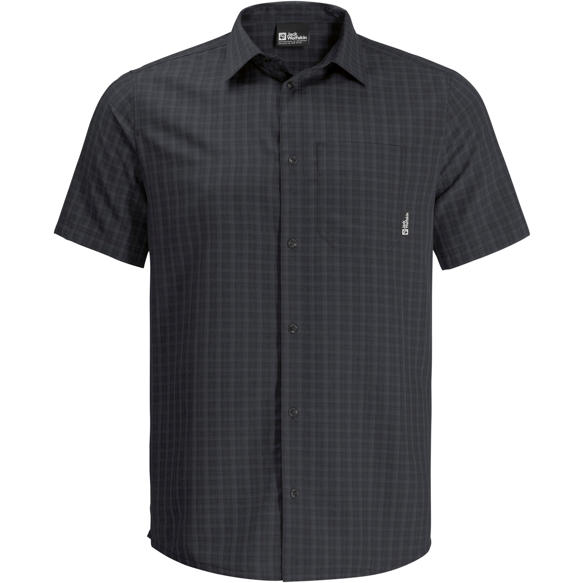 JACK WOLFSKIN Regular fit Functioneel overhemd 'El Dorado' in Zwart: voorkant