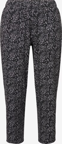 Ulla Popken Flared Pants in Black: front