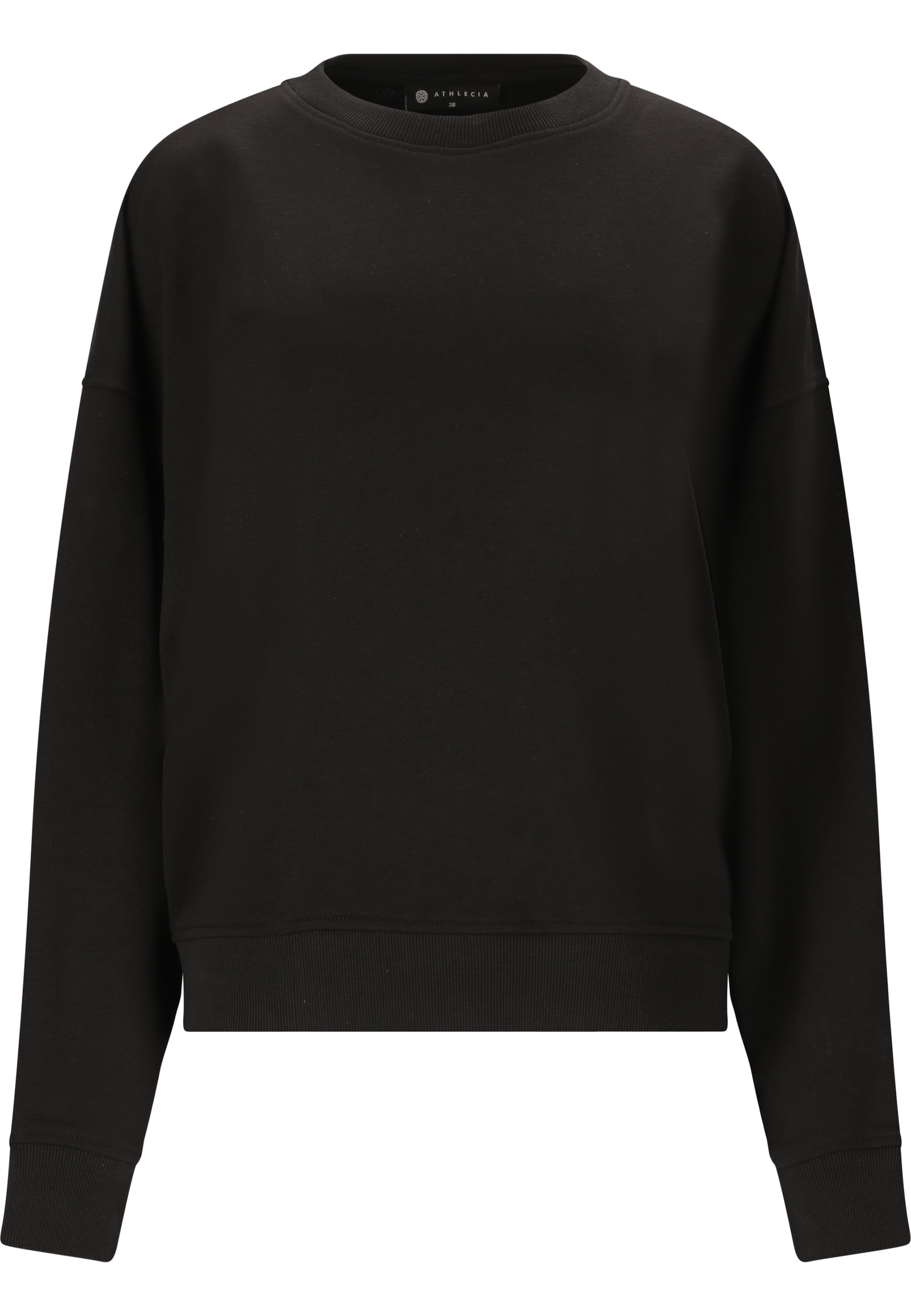 Athlecia Sweatshirt 'Crecy' in Zwart: voorkant
