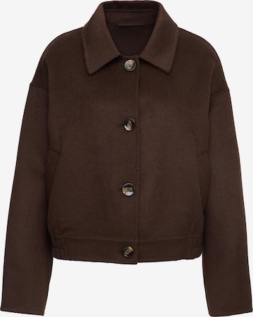 MANISA Between-season jacket 'Wolljacke' in Brown: front