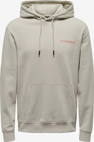 Sweat-shirt 'BRYCE' Only & Sons en gris : devant