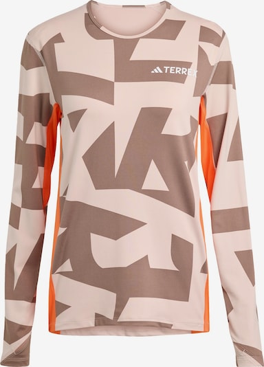ADIDAS TERREX T-shirt fonctionnel 'Multi Synthetic Base Layer' en marron / orange / rosé / blanc, Vue avec produit