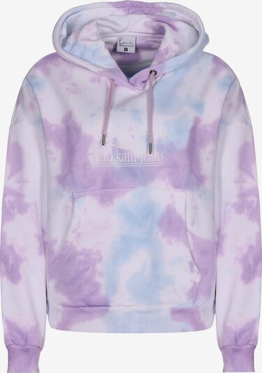 Karl Kani Sweat-shirt ' Signature Tie Dye ' en bleu clair / violet clair / blanc, Vue avec produit