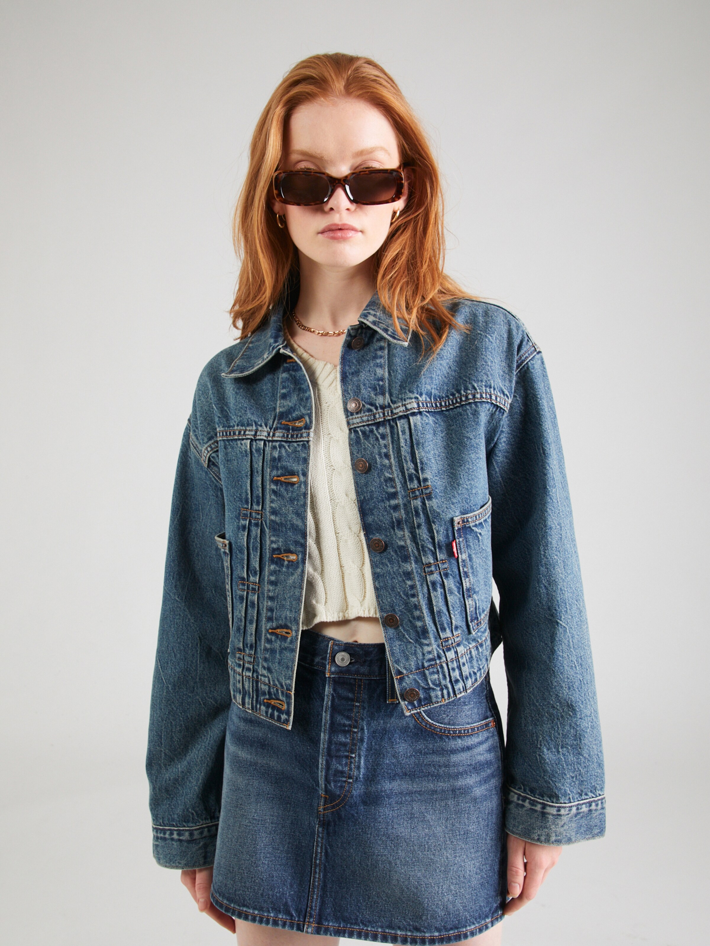 LEVI'S ® Übergangsjacke 'Tailored 90s Trucker' in Blue Denim ...