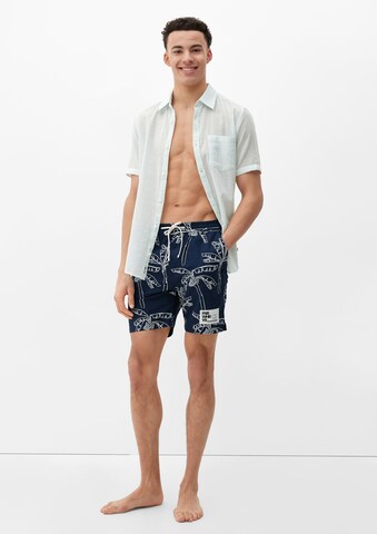 QS Regular Shorts in Blau