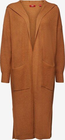 ESPRIT Knit Cardigan in Brown: front