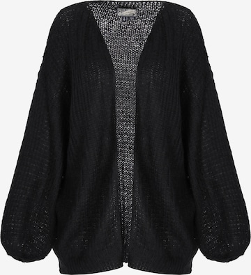 DreiMaster Vintage - Casaco de malha oversized em preto: frente