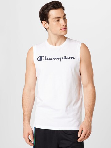 balts Champion Authentic Athletic Apparel Sporta krekls: no priekšpuses