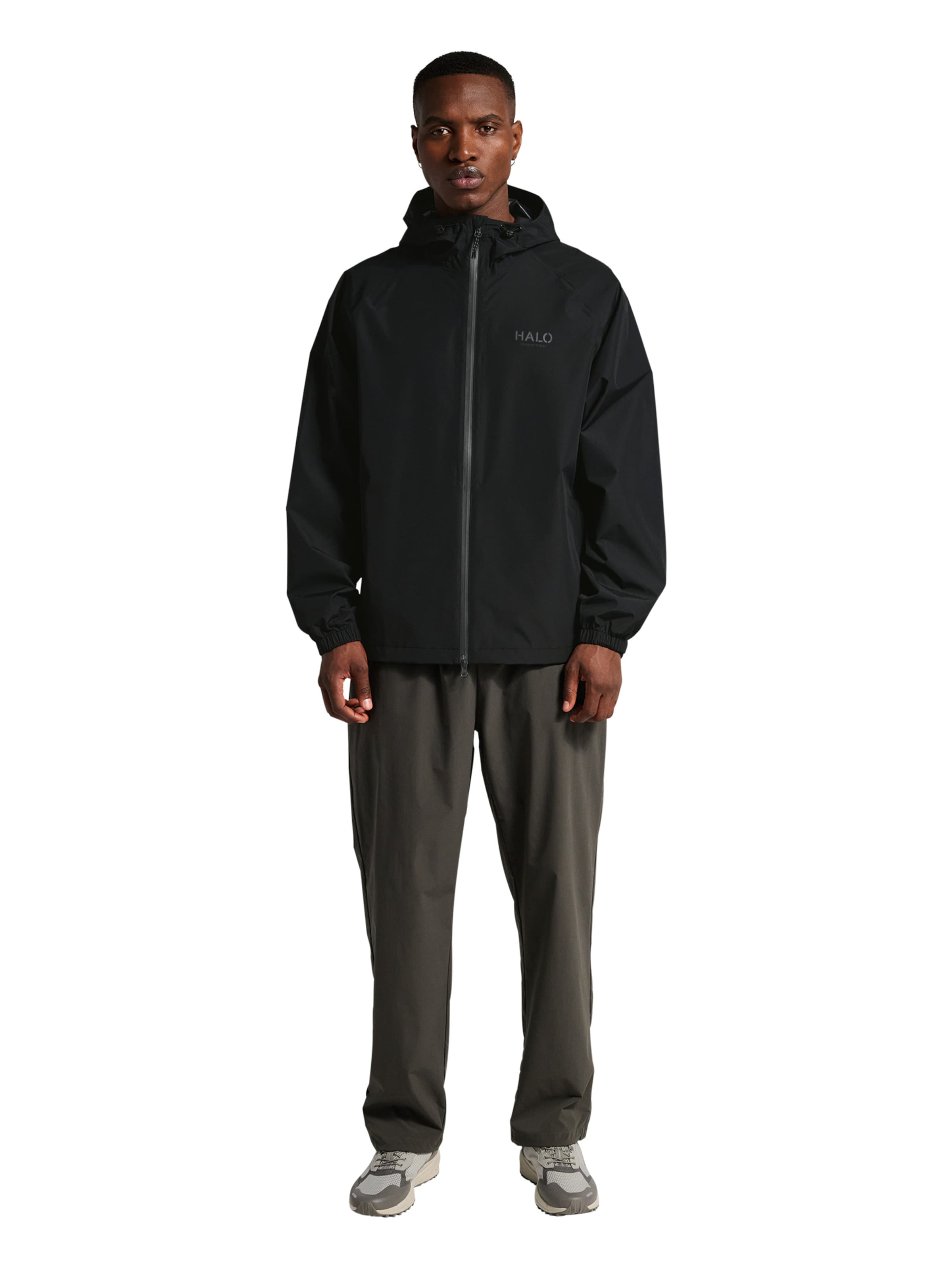 HALO Weatherproof jacket in Black: front