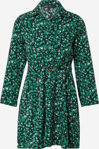 Robe-chemise Mela London en vert : devant