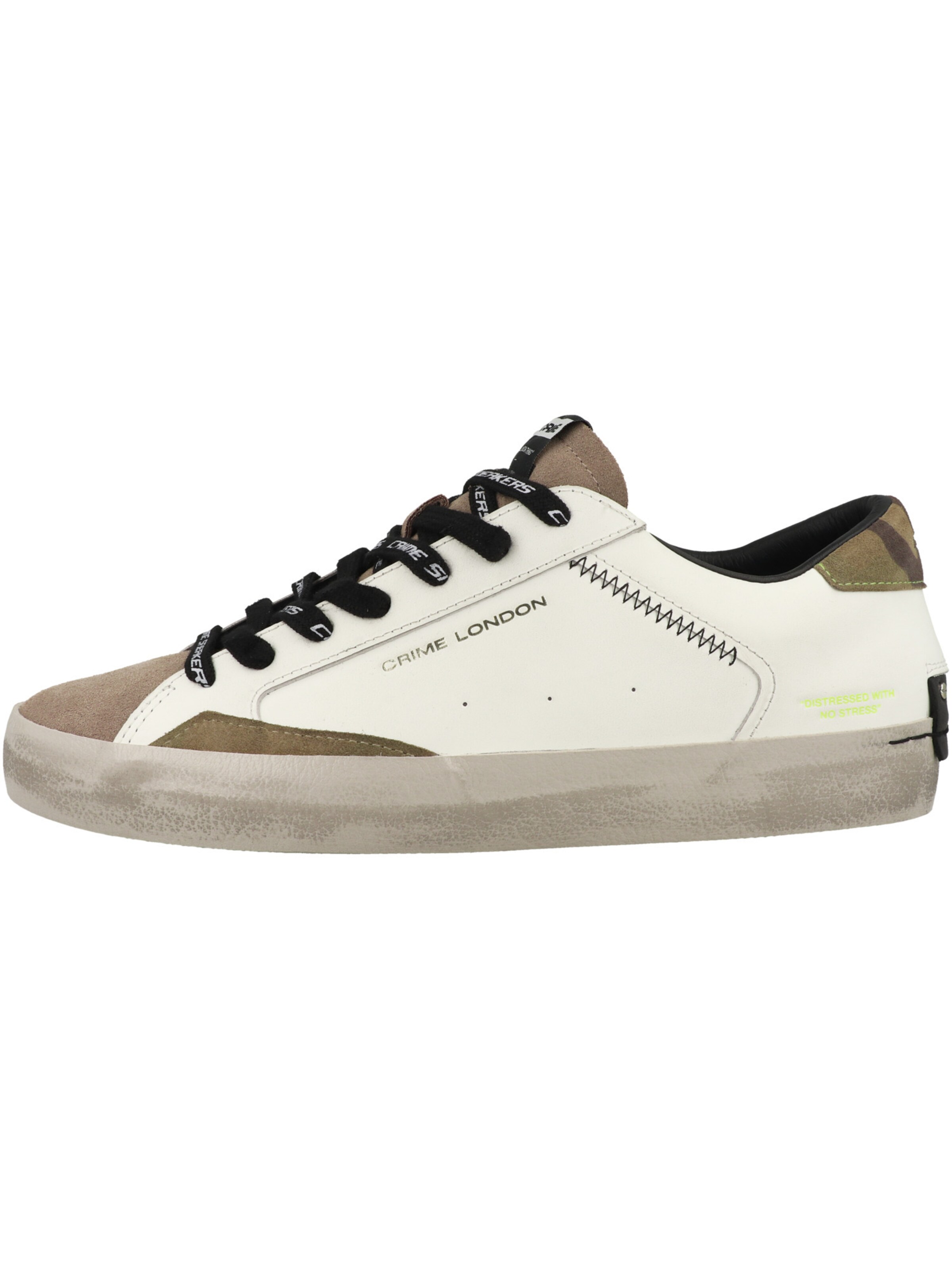Baskets basses ' Distressed ' Crime London en blanc