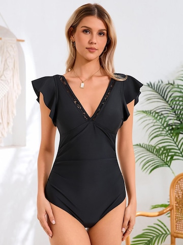Yesfashion Strój kąpielowy w kolorze czarny