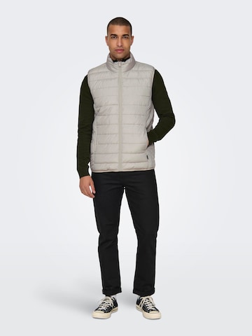 Gilet 'BRODY' di Only & Sons in grigio