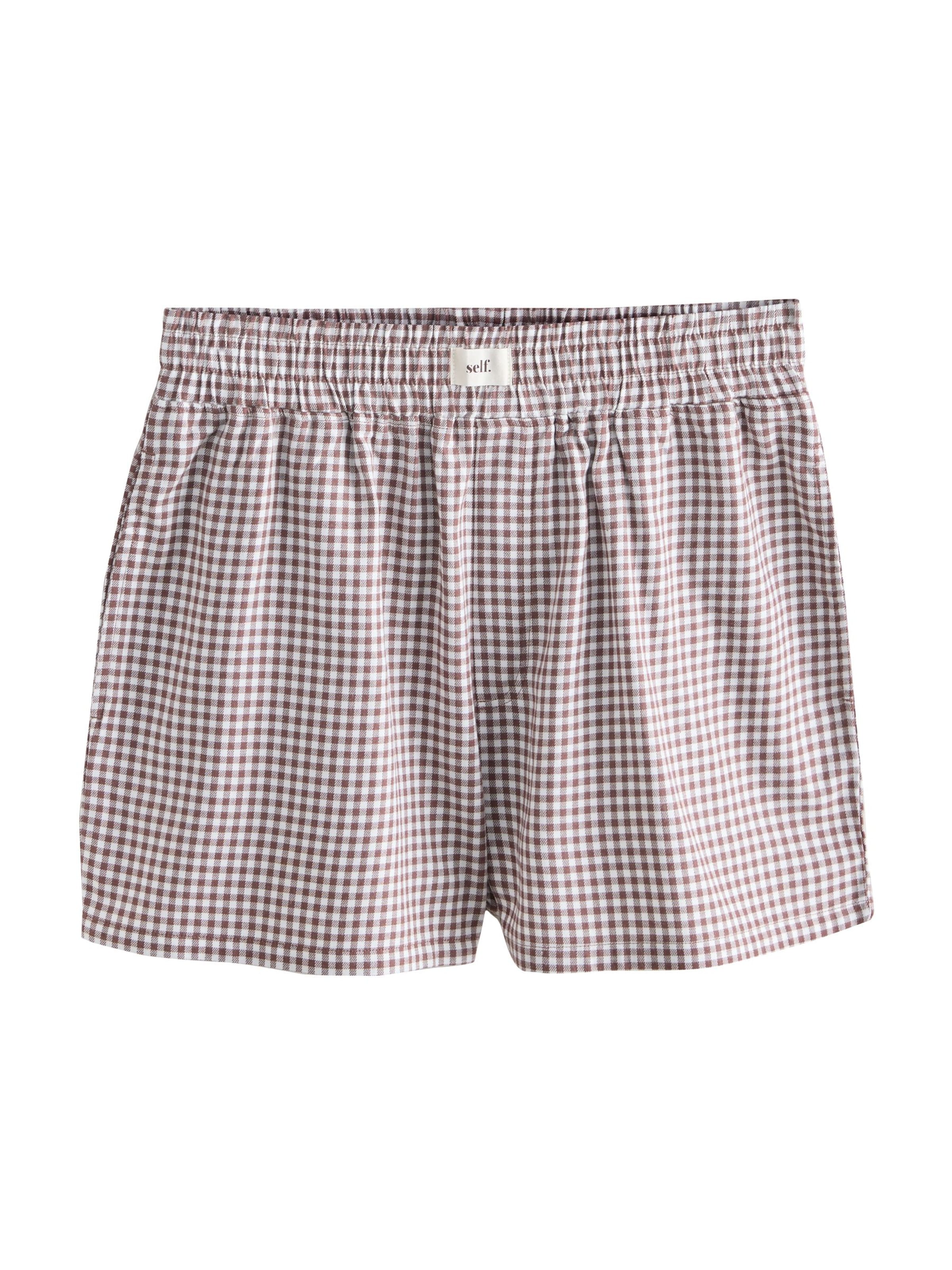 Shorty di self. in marrone