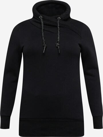 Ragwear Plus Sweatshirt 'Neska' in Black: front