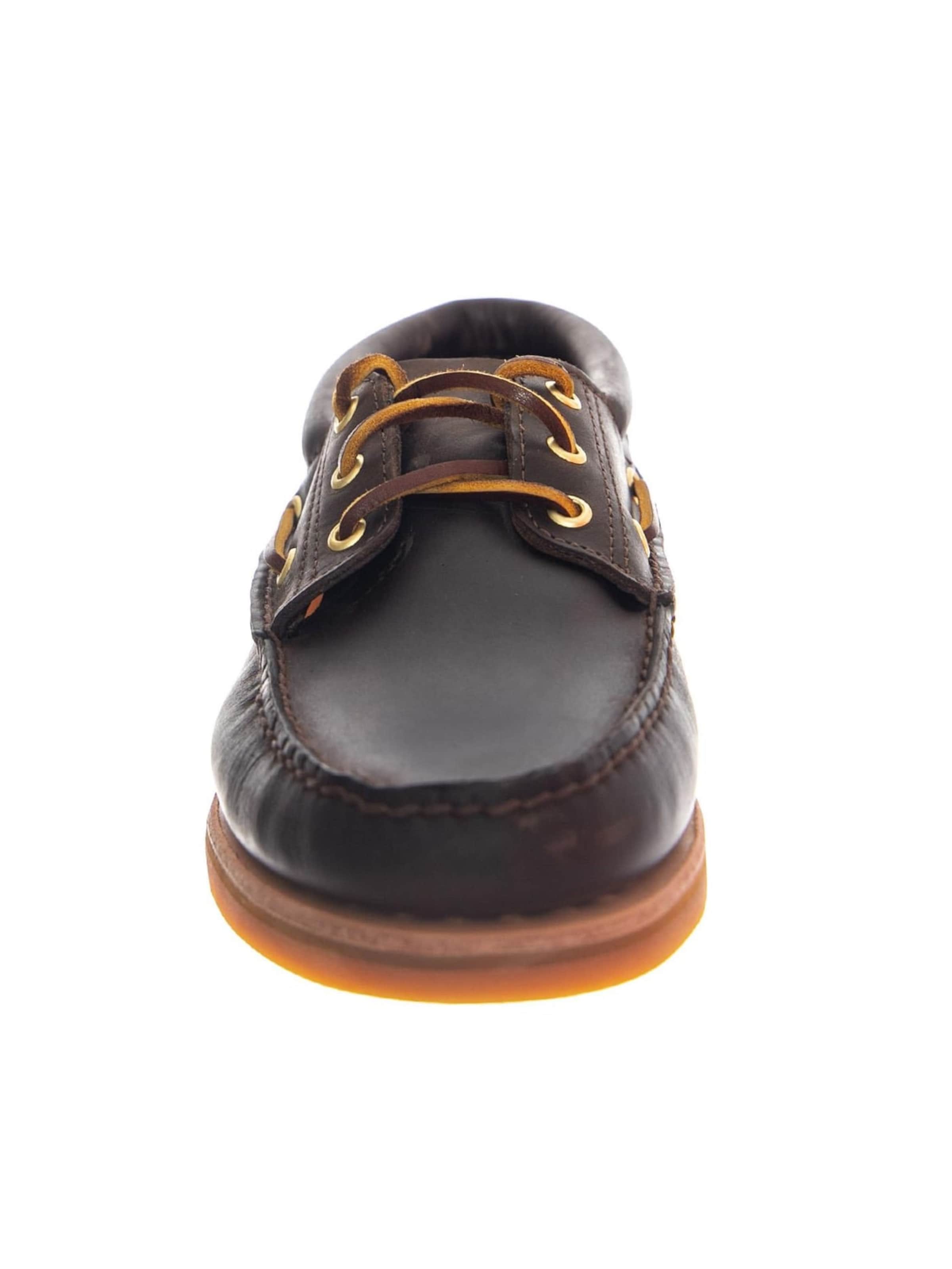TIMBERLAND Mokassin 'CFTB Boat Shoe DK BRN F Grain' i brun
