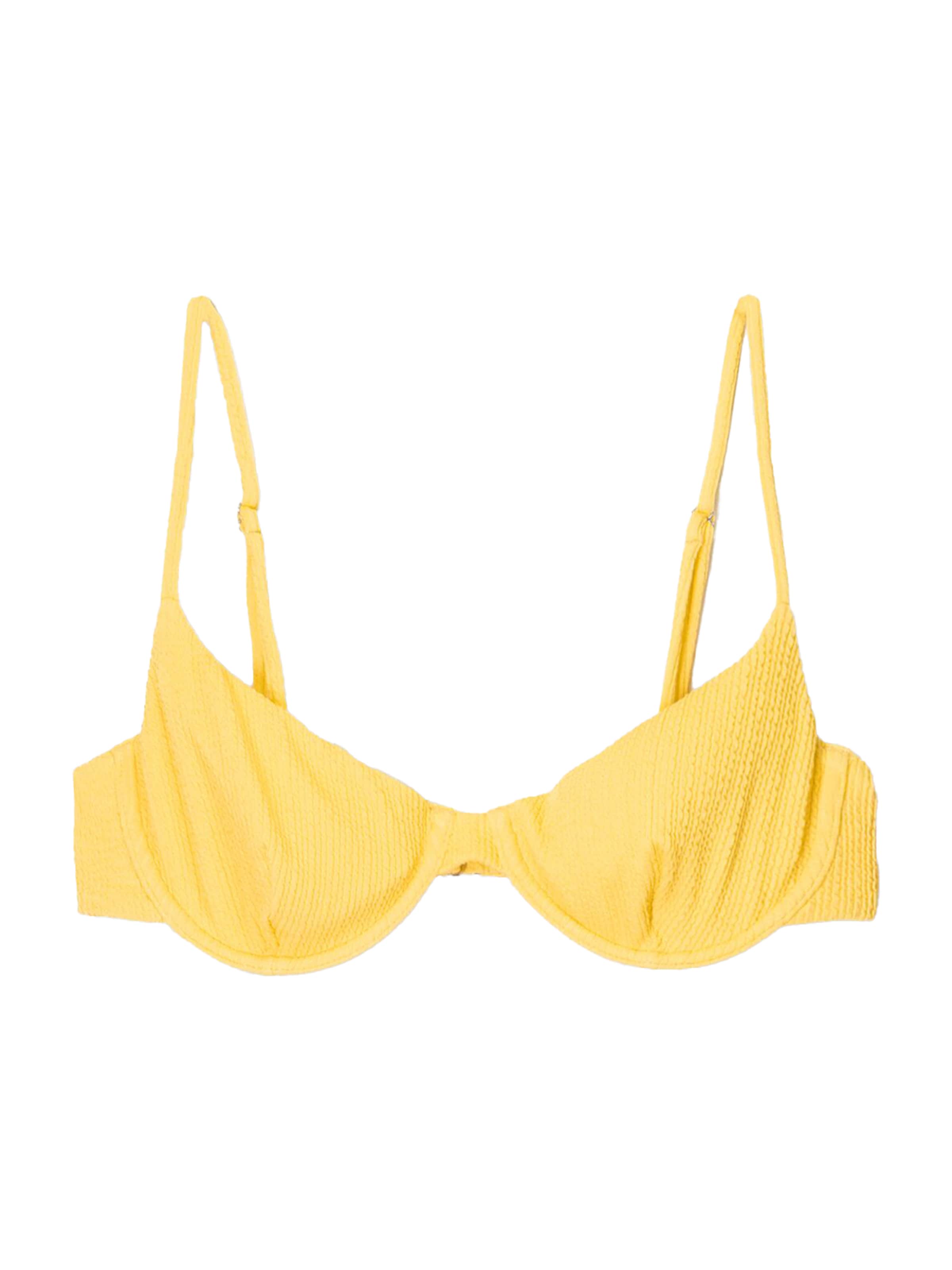 Balconcino Top per bikini di Bershka in giallo: frontale