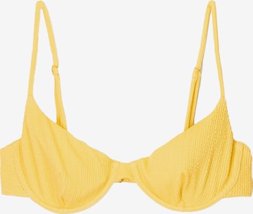 BershkaBalkonet Bikini gornji dio - žuta boja: prednji dio