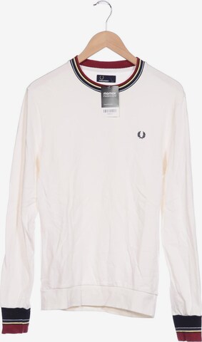 Fred Perry Sweatshirt & Zip-Up Hoodie in S in White: front