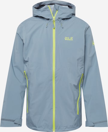 JACK WOLFSKIN Outdoor jacket 'Highest Peak' in Grey: front
