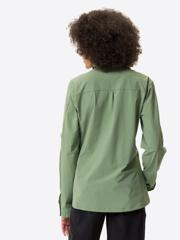 VAUDE Athletic Button Up Shirt 'Farley' in Green