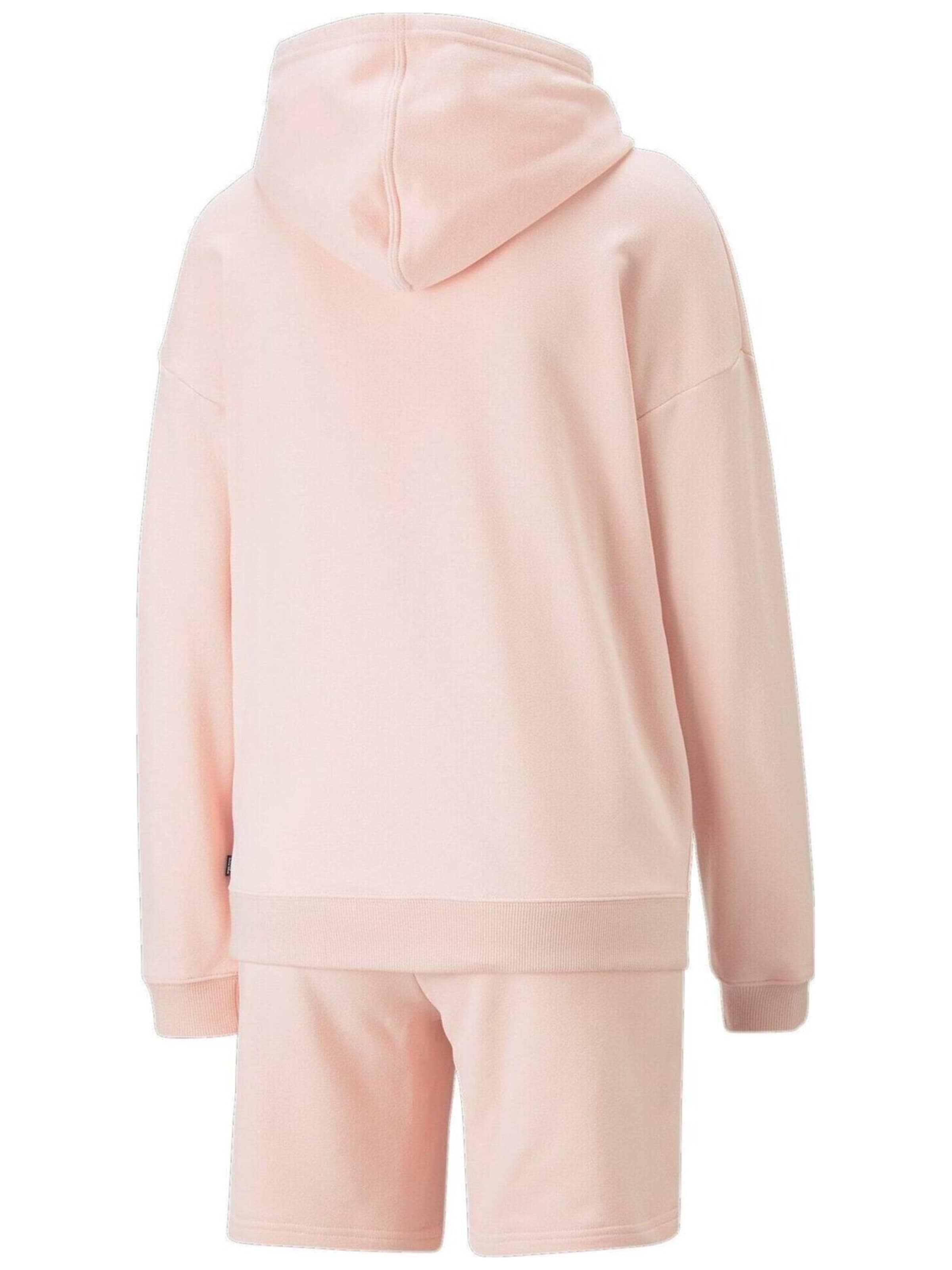 PUMA - Sudadera con cremallera 'Puma Loungewear Short Suit' en rosa